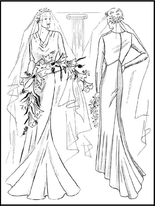 BRIDAL ELEGANCE: Pattern 6177: Bride's Dress (1935)
